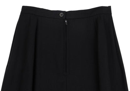 Yohji Yamamoto FEMME 96SS Wool Gabardine Skirt Black Size SS