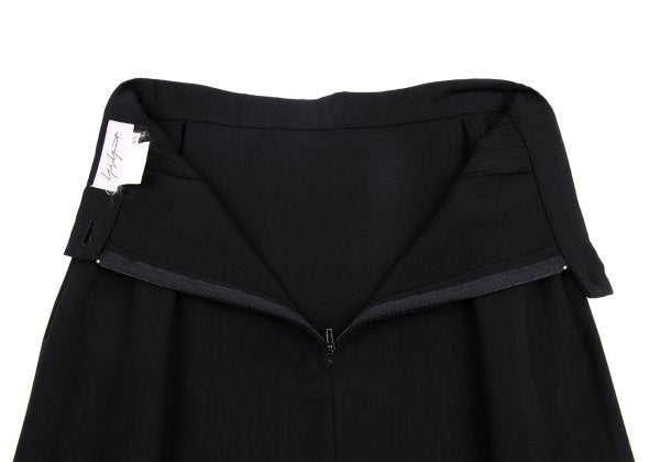 Yohji Yamamoto FEMME 96SS Wool Gabardine Skirt Black Size SS