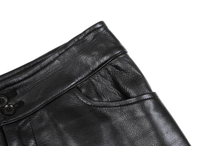 Yohji Yamamoto FEMME Cow Leather Back Skirt Black Size 1