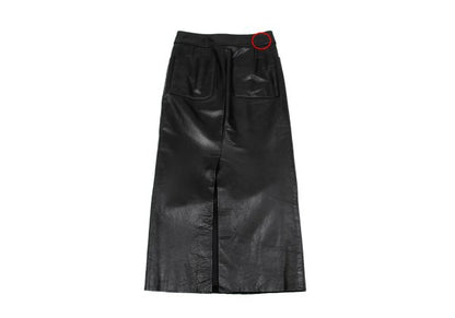 Yohji Yamamoto FEMME Cow Leather Back Skirt Black Size 1