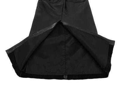 Yohji Yamamoto FEMME Cow Leather Back Skirt Black Size 1