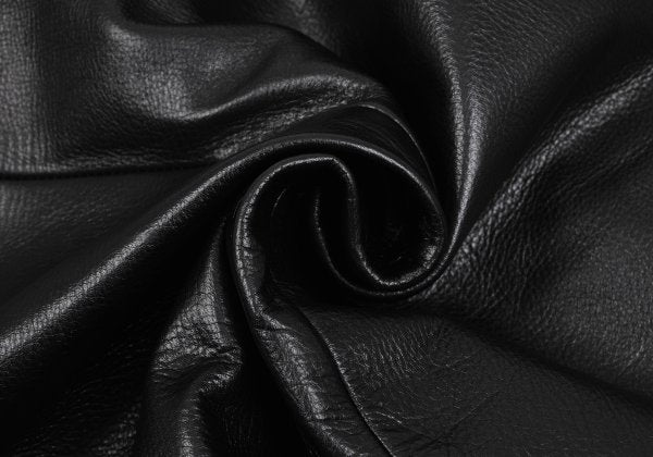 Yohji Yamamoto FEMME Cow Leather Back Skirt Black Size 1