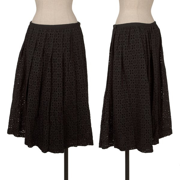 COMME des GARCONS Tricot Cotton Cutwork Skirt Black Size M