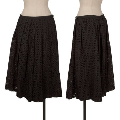 COMME des GARCONS Tricot Cotton Cutwork Skirt Black Size M