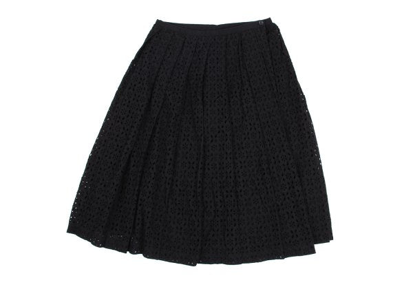 COMME des GARCONS Tricot Cotton Cutwork Skirt Black Size M