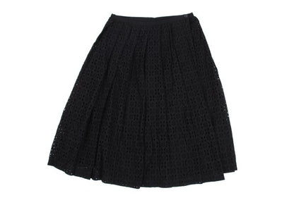 COMME des GARCONS Tricot Cotton Cutwork Skirt Black Size M