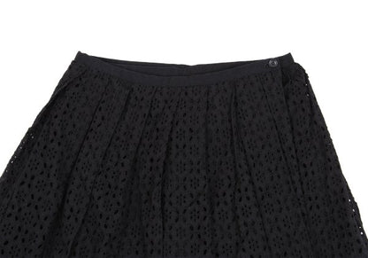COMME des GARCONS Tricot Cotton Cutwork Skirt Black Size M