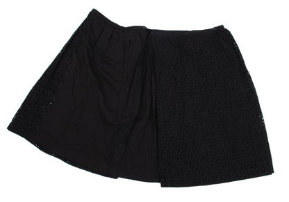 COMME des GARCONS Tricot Cotton Cutwork Skirt Black Size M