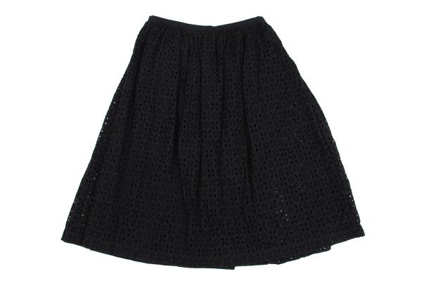 COMME des GARCONS Tricot Cotton Cutwork Skirt Black Size M