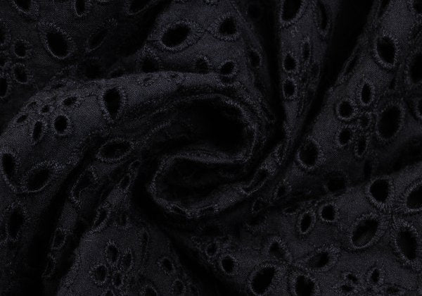 COMME des GARCONS Tricot Cotton Cutwork Skirt Black Size M