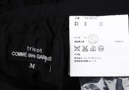 COMME des GARCONS Tricot Cotton Cutwork Skirt Black Size M