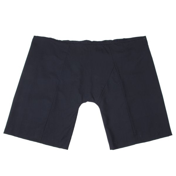 GANRYU Wool Gathered Waist Wide Cropped Pants Navy Size M