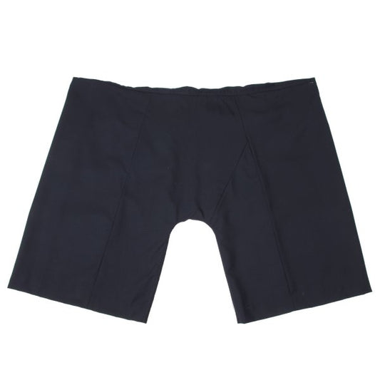 GANRYU Wool Gathered Waist Wide Cropped Pants Navy Size M