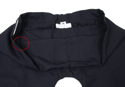 GANRYU Wool Gathered Waist Wide Cropped Pants Navy Size M