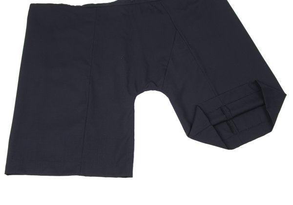 GANRYU Wool Gathered Waist Wide Cropped Pants Navy Size M