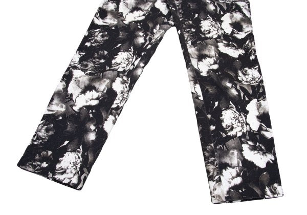 Paul Smith Floral Trompe L'oeil Pants Black White Size 42