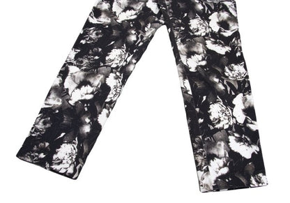 Paul Smith Floral Trompe L'oeil Pants Black White Size 42
