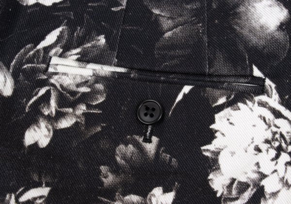 Paul Smith Floral Trompe L'oeil Pants Black White Size 42