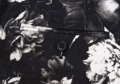 Paul Smith Floral Trompe L'oeil Pants Black White Size 42