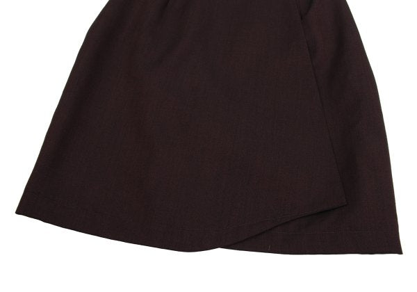 Thierry Mugler Wool Silk Half Wrap Skirt Bordeaux Size 63-90