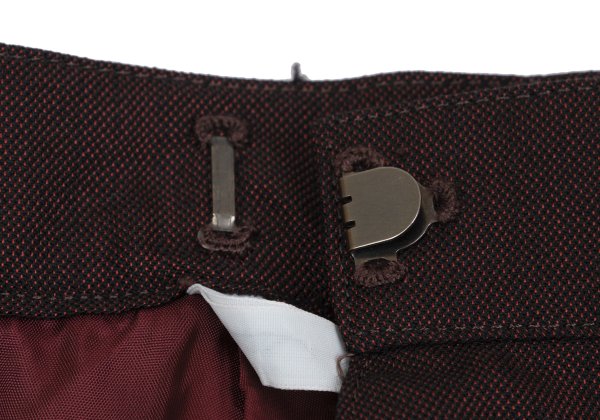 Thierry Mugler Wool Silk Half Wrap Skirt Bordeaux Size 63-90