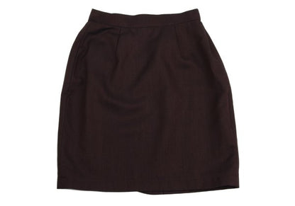 Thierry Mugler Wool Silk Half Wrap Skirt Bordeaux Size 63-90