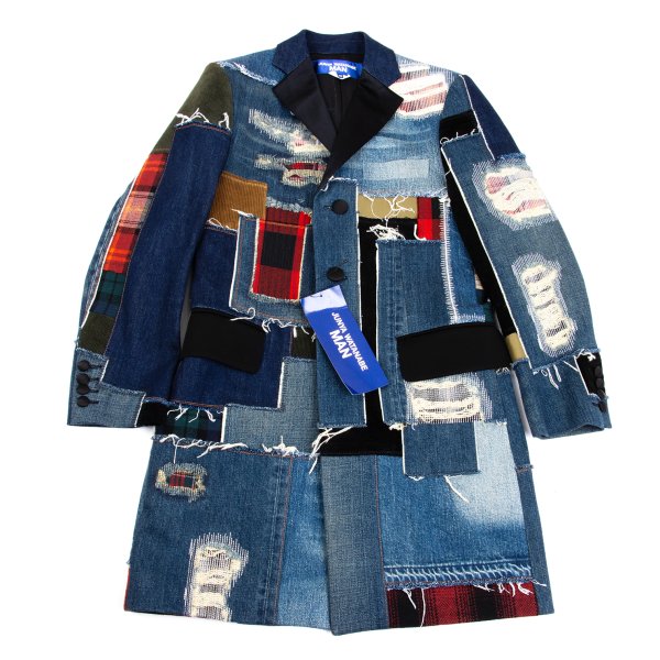 JUNYA WATANABE MAN Patchwork Denim Coat Indigo Size XS