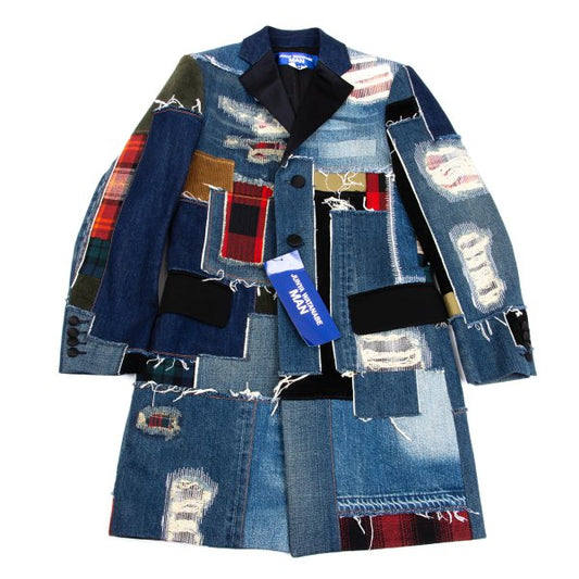 JUNYA WATANABE MAN Patchwork Denim Coat Indigo Size XS