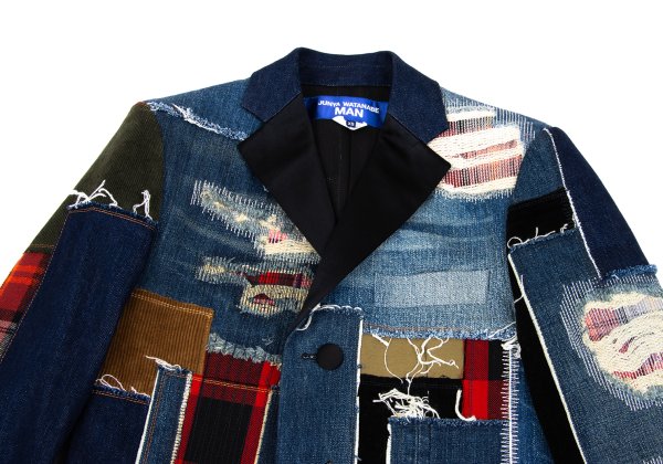 JUNYA WATANABE MAN Patchwork Denim Coat Indigo Size XS