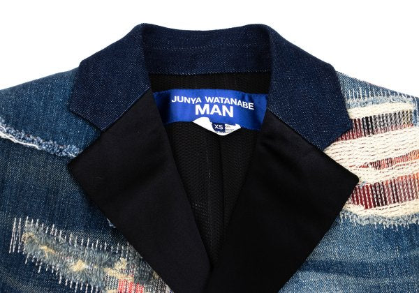 JUNYA WATANABE MAN Patchwork Denim Coat Indigo Size XS