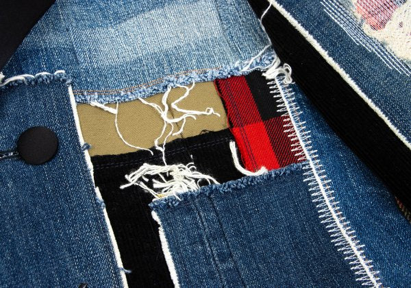 JUNYA WATANABE MAN Patchwork Denim Coat Indigo Size XS