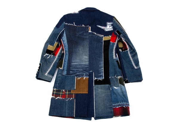 JUNYA WATANABE MAN Patchwork Denim Coat Indigo Size XS