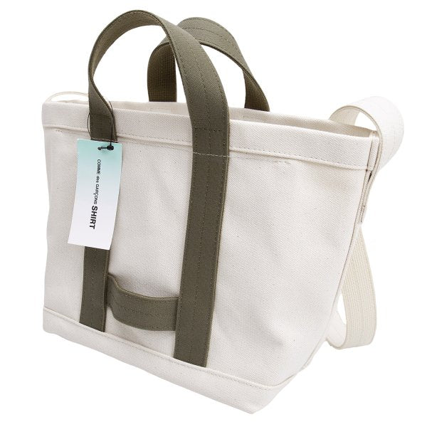 COMME des GARCONS SHIRT 25SS Canvas 2-Way Bag Ivory Khaki