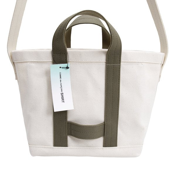 COMME des GARCONS SHIRT 25SS Canvas 2-Way Bag Ivory Khaki