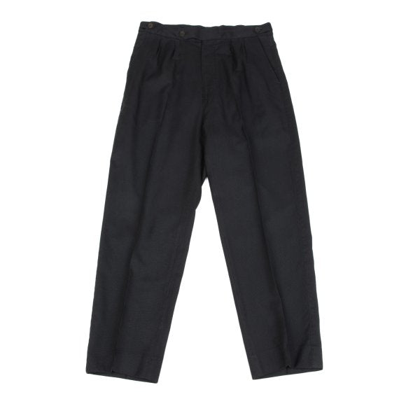 JUNIOR GAULTIER Nylon Cotton Pinstripe Pants Gray Size 50