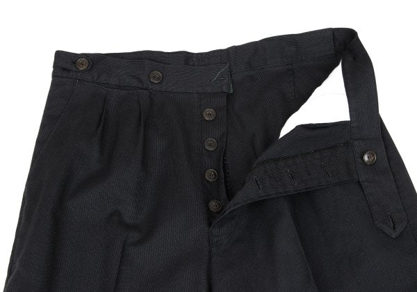 JUNIOR GAULTIER Nylon Cotton Pinstripe Pants Gray Size 50