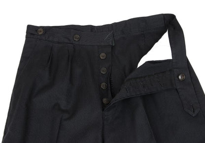 JUNIOR GAULTIER Nylon Cotton Pinstripe Pants Gray Size 50