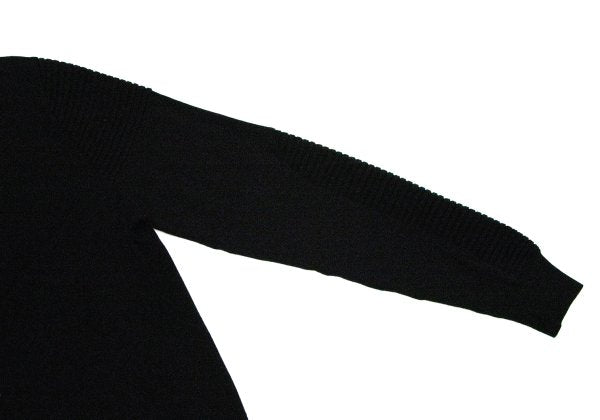 Neil Barrett Wool Rib Knit Panel Cardigan Black Size L