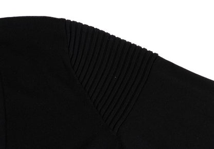 Neil Barrett Wool Rib Knit Panel Cardigan Black Size L