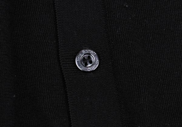 Neil Barrett Wool Rib Knit Panel Cardigan Black Size L