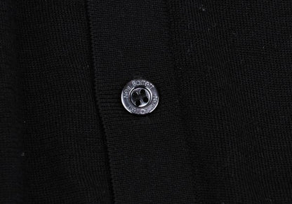 Neil Barrett Wool Rib Knit Panel Cardigan Black Size L