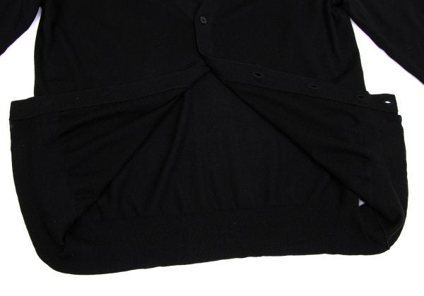 Neil Barrett Wool Rib Knit Panel Cardigan Black Size L