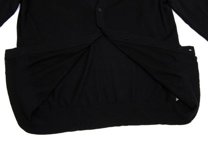 Neil Barrett Wool Rib Knit Panel Cardigan Black Size L