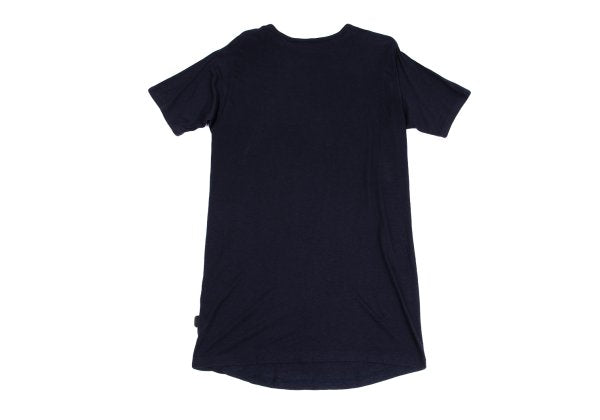B Yohji Yamamoto 19AW Lyocell Cotton Long Shirt Navy Size 3