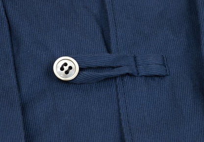 Yohji Yamamoto POUR HOMME Blue Cotton Eyelet Pullover Size M