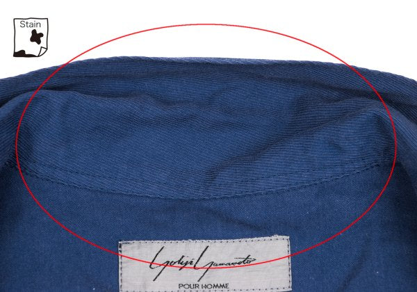 Yohji Yamamoto POUR HOMME Blue Cotton Eyelet Pullover Size M