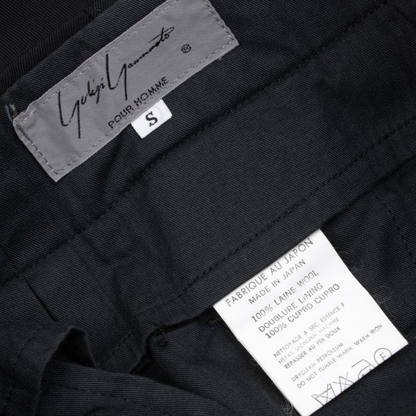 Yohji Yamamoto POUR HOMME 80s Wool Pants Black Size S