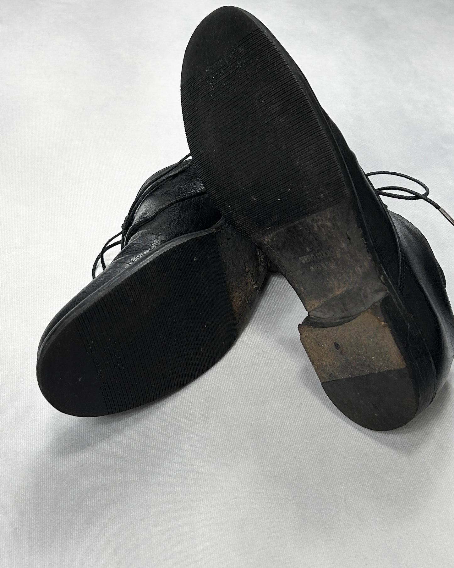 10sei0otto Cracked Leather Derby Shoes Size 10