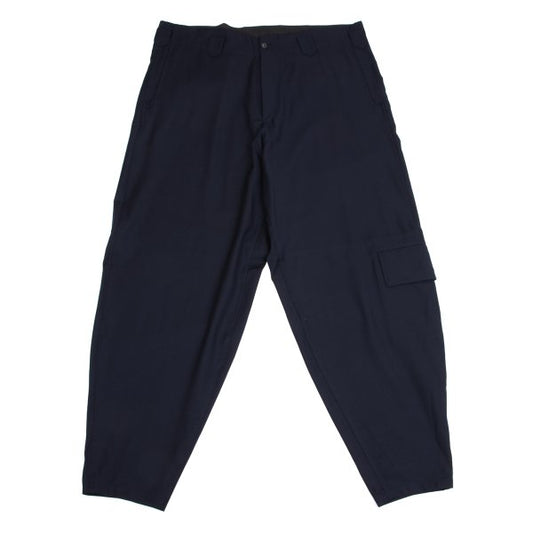 Yohji Yamamoto POUR HOMME Wool Blend Side Pants Navy Size XL