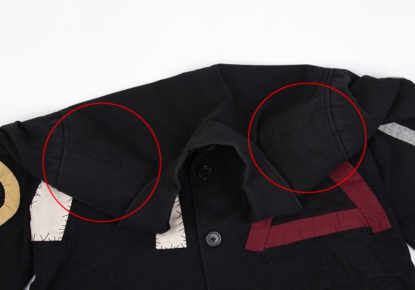 Yohji Yamamoto POUR HOMME Alphabet Patch Jacket Black Size S